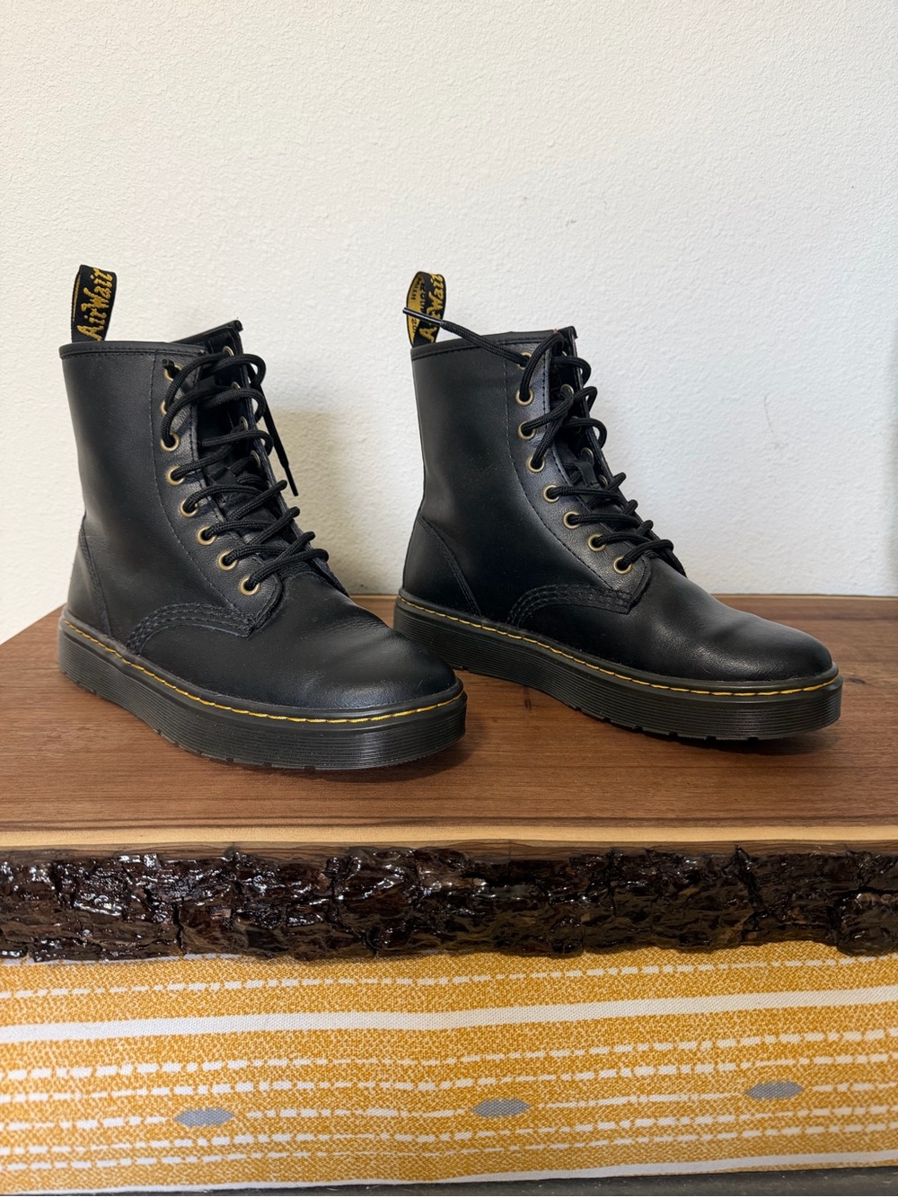 Dr. Martens Black Lace-Up Leather Boots